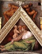 Michelangelo Buonarroti Ancestors of Christ oil painting on canvas